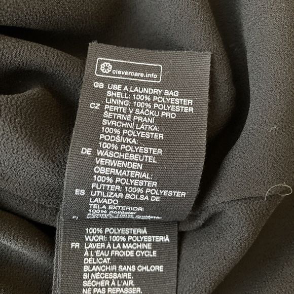 & Other Stories Blouse Womens UK 12 Black Gold Wrap Lined V-Neck Long Sleeve - Picture 9 of 11